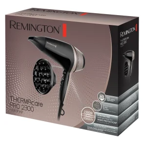 Фен Remington Thermacare Pro, 2100Вт, 3 режима, диффузор, турмалиновая иониз-я, холл. обдув, черно-коричневый №7