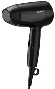 Фен Philips EssentialCare дорожный, 1200Вт, 3 режима, холл. обдув, черный №1