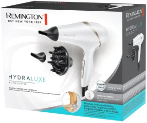 Фен Remington HydraLuxe, 2300Вт, 3 режими, дифузор, іоніз-я, хол. обдув, білий №6