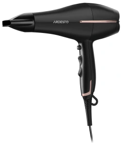 Фен Ardesto HD-Y220PRO, 1850-2200Вт, 2 швидкості, 3 темп.режими, дифузор,чорний+золото №2