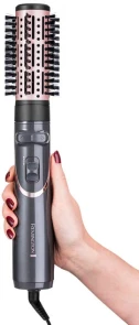 Фен-щетка Remington Curl & Straight Confidence, 800Вт, 2 режима, иониз-я, оборот., хол. обдув, кейс, керамика, серый №6