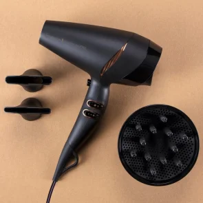 Фен Remington Supercare PRO 2200 AC motor, 2200Вт, 3 режима, диффузор, иониз-я, холл. обдув, черный №3