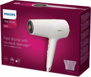 Фен Philips 5000 Series, 2100Вт, 3 режима, ионизация, холл. обдув, белый №5