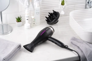 Фен Ardesto Violet PRO HD-Y223PRO, 1850-2200Вт, 2 скорости, 3темп.режимы, диффузор, черный №3