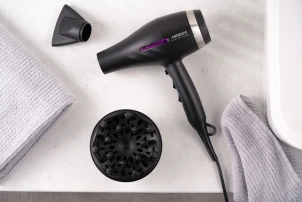 Фен Ardesto Violet PRO HD-Y223PRO, 1850-2200Вт, 2 скорости, 3темп.режимы, диффузор, черный №4