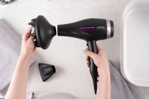 Фен Ardesto Violet PRO HD-Y223PRO, 1850-2200Вт, 2 скорости, 3темп.режимы, диффузор, черный №5