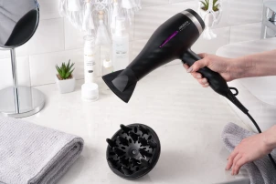Фен Ardesto Violet PRO HD-Y223PRO, 1850-2200Вт, 2 скорости, 3темп.режимы, диффузор, черный №7