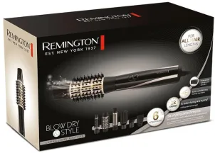 Фен-щетка Remington Blow Dry&Style Caring, 1200Вт, 2 режима, иониз-я, холл. обдув, кейс для хранения, керамика, черно-золотой №7