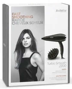Фен Babyliss, 2200Вт, 3 режима, диффузор, иониз-я, холл. обдув, черный №7