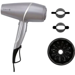 Фен Remington ProLuxe You Adaptive, 2400Вт, 3 режима, диффузор, иониз-я, холл. обдув, турбо режим, серый №3