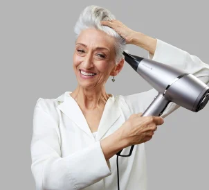 Фен Remington ProLuxe You Adaptive, 2400Вт, 3 режима, диффузор, иониз-я, холл. обдув, турбо режим, серый №4