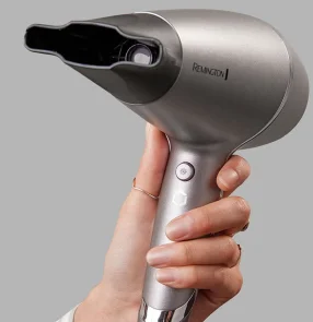 Фен Remington ProLuxe You Adaptive, 2400Вт, 3 режима, диффузор, иониз-я, холл. обдув, турбо режим, серый №5