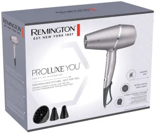 Фен Remington ProLuxe You Adaptive, 2400Вт, 3 режима, диффузор, иониз-я, холл. обдув, турбо режим, серый №9