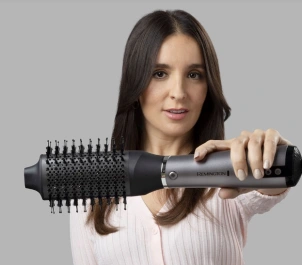 Фен-щетка Remington ProLuxe You Adaptive, 1000Вт, 3 режима, ионизация, холл. обдув, керамика, серый №9