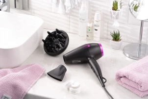 Фен Ardesto Violet PRO HD-Y221PRO,1750-2100Вт, 2 скорости, 3темп.режимы,диффузор, черный №5