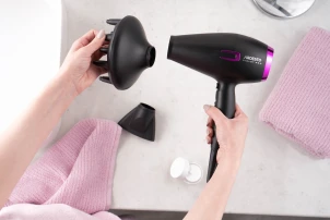 Фен Ardesto Violet PRO HD-Y221PRO,1750-2100Вт, 2 скорости, 3темп.режимы,диффузор, черный №6