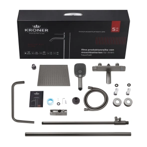Набор 2 в 1 душевая система Kroner Makon-GRP063 + смеситель Makon-GRP010 №14