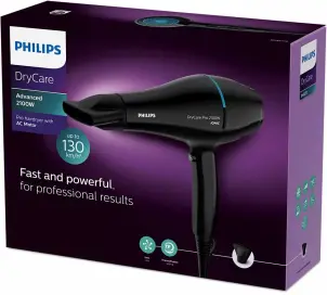 Фен Philips, 2100Вт, 4 режима, иониз-я, холл. обдув, черный №7