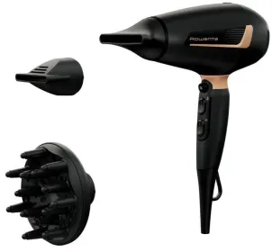 Фен Rowenta Pro Expert, 2200Вт, 3 режима, иониз-я, диффузор, 2 концентратора, холл. обдув, черный №1