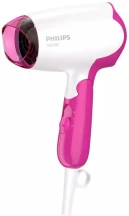 Фен Philips DryCare Essential дорожный, 1400Вт, 2 режима, холл. обдув, розовый