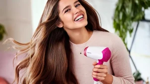 Фен Philips DryCare Essential дорожный, 1400Вт, 2 режима, холл. обдув, розовый №6