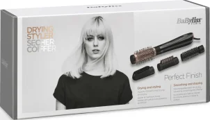 Фен-щітка Babyliss, 1000Вт, 2 режими, іоніз-я, хол. обдув, кераміка, чорний №11