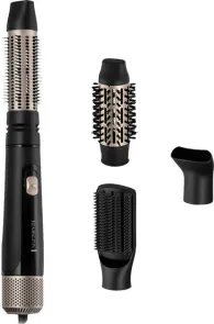 Фен-щетка Remington Blow Dry&Style Caring, 1000Вт, 2 режима, иониз-я, холл. обдув, чехол, керамика, черно-золотой №10