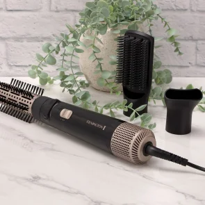 Фен-щетка Remington Blow Dry&Style Caring, 1000Вт, 2 режима, ионизация, холл. обдув, керамика, черный №4