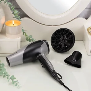 Фен Remington Ionic Dry, 2200Вт, 3 режими, дифузор,турмалинова іоніз-я, хол. обдув, сіро-чорний №4