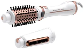 Фен-щетка Rowenta Brush Activ' Ultimate Care, 700Вт, 3 режима, иониз-я, холл. обдув, оборот. насадок, керамика, бело-золотой