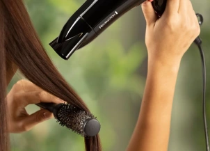 Фен Remington MyStylist, 1900Вт, 2 режима, иониз-я, холл. обдув, черный №9