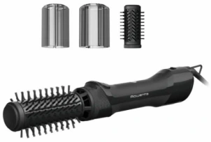 Фен-щетка Rowenta Renewal Brush Active, 1000Вт, 3 режима, иониз-я, холл. обдув, оборот. насадка, 2 насадки, керамика, черный №1