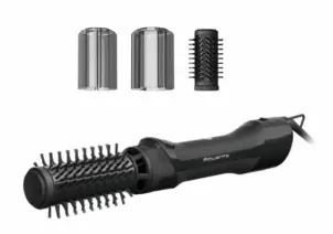 Фен-щетка Rowenta Renewal Brush Active, 1000Вт, 3 режима, иониз-я, холл. обдув, оборот. насадка, 2 насадки, керамика, черный №2
