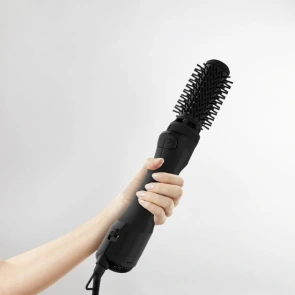 Фен-щетка Rowenta Renewal Brush Active, 1000Вт, 3 режима, иониз-я, холл. обдув, оборот. насадка, 2 насадки, керамика, черный №5