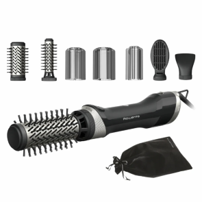 Фен-щетка Rowenta Renewal Brush Active, 1000Вт, 3 режима, иониз-я, холл. обдув, оборот. насадка, 5 насадок, керамика, черный №2