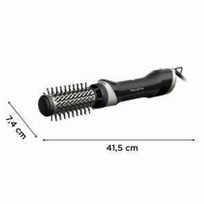 Фен-щетка Rowenta Renewal Brush Active, 1000Вт, 3 режима, иониз-я, холл. обдув, оборот. насадка, 5 насадок, керамика, черный №4