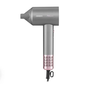Фен Ardesto Pink Touch, 1600Вт, 2 швидкості, 3темп.режими, іонізація, дифузор, магнітні насадки, сірий+рожевий №2