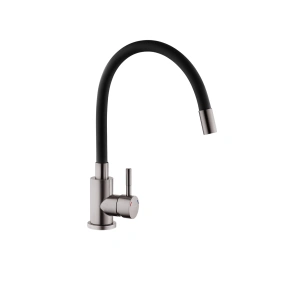 Змішувач для кухні Kroner KRP Edelstahl Klassisch - PVD035BLK №1