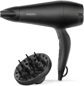 Фен Babyliss, 2000Вт, 2 режима, ионизация, холл. обдув, 2 насадки, черный №3