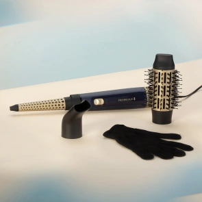 Фен-щітка Remington Sapphire Luxe , 1000Вт, 2 режими, іоніз-я, хол. обдув, кераміка, сапфіровий №7