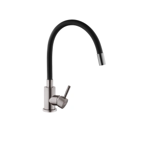 Змішувач для кухні Kroner KRP Edelstahl Klassisch - PVD035BLK №4