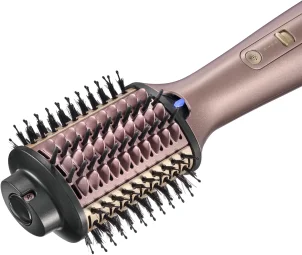 Фен-щетка Babyliss Air Power Volume, 1000Вт, 2 режима, диффузор, иониз-я, холл. обдув, керамика, розовый №9