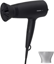 Фен Philips 3000 Series дорожный, 1600Вт, 3 режима, диффузор, холл. обдув, черный