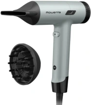 Фен Rowenta Tiny, 1600Вт, 3 режима, диффузор, иониз-я, холл. обдув, зелено-черный