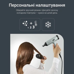 Фен Rowenta Tiny, 1600Вт, 3 режима, диффузор, иониз-я, холл. обдув, зелено-черный №5