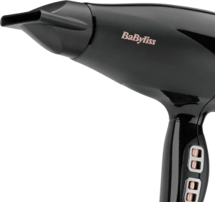 Фен Babyliss Air Power Pro, 2300Вт, 3 режима, диффузор, иониз-я, холл. обдув, керамика, черно-розовый №8