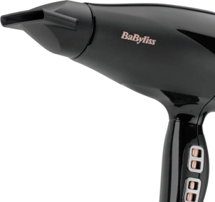 Фен Babyliss Air Power Pro, 2300Вт, 3 режима, диффузор, иониз-я, холл. обдув, керамика, черно-розовый №10