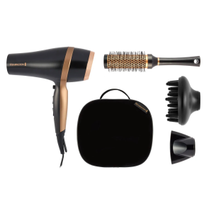 Фен Remington Salon Smooth, 2100Вт, 3 режими, дифузор,гребінець, кейс, іоніз-я, хол. обдув, , чорний №2