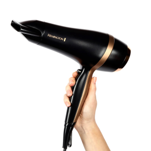Фен Remington Salon Smooth, 2100Вт, 3 режими, дифузор,гребінець, кейс, іоніз-я, хол. обдув, , чорний №3