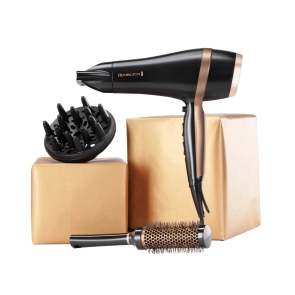 Фен Remington Salon Smooth, 2100Вт, 3 режими, дифузор,гребінець, кейс, іоніз-я, хол. обдув, , чорний №4